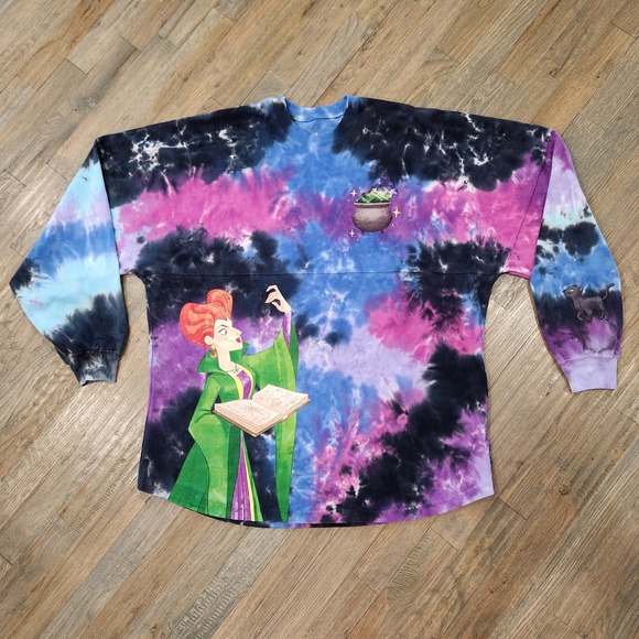 Disney Spirit Jersey Hocus Pocus LARGE TieDye Sanderson Tonight We Fly Halloween - Picture 2 of 13
